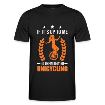 Unicycle Gift Unicycle Rider - Men's Functional T-Shirt - black - Front - AI Model Male 178 dark (178cm)