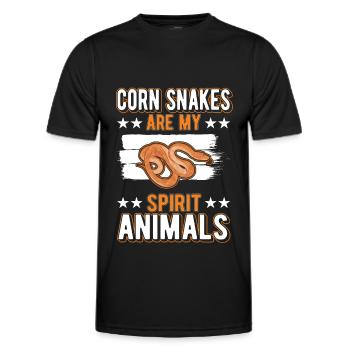 Corn Snake Gift Spirit Animal Corn Snake - T-shirt sport Homme - noir - Devant - AI Model Male 178 dark (178cm)