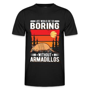 Armadillo Gift Armadillo - Men's Functional T-Shirt - black - Front - AI Model Male 178 dark (178cm)