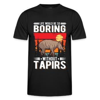 Life would be so boring without Tapirs - Men's Functional T-Shirt - black - Front - AI Model Male 178 dark (178cm)