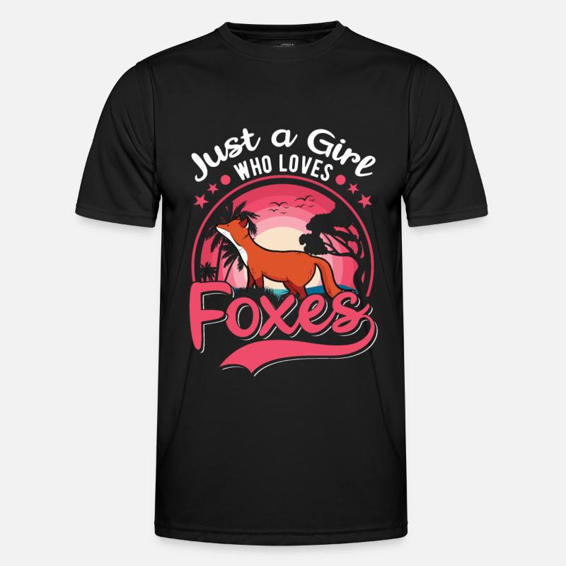 Fuchs Mädchen Geschenk - Männer Funktions-T-Shirt - Schwarz