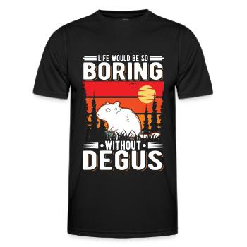 La vie serait si ennuyeuse sans Degus - T-shirt sport Homme - noir - Devant - AI Model Male 178 dark (178cm)
