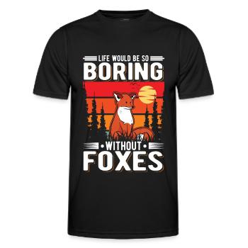 La vie serait si ennuyeuse sans Foxes Fuchs - T-shirt sport Homme - noir - Devant - AI Model Male 178 dark (178cm)