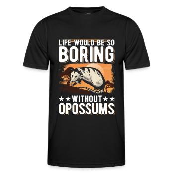Opossum Gift Possum Pouch Rat - Men's Functional T-Shirt - black - Front - AI Model Male 178 dark (178cm)
