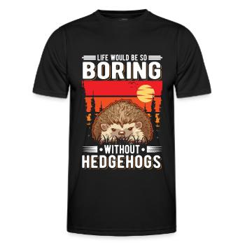 La vie serait si ennuyeuse sans Hedgehogs Hedgehog - T-shirt sport Homme - noir - Devant - AI Model Male 178 dark (178cm)