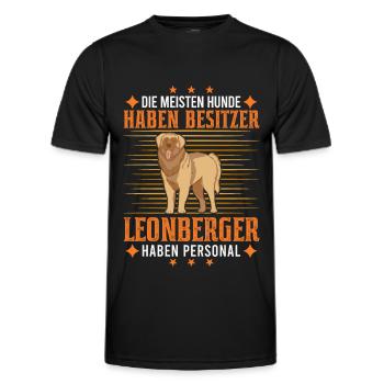 Leonberger Personal - Männer Funktions-T-Shirt - Schwarz - Vorne - AI Model Male 178 dark (178cm)
