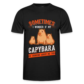 Capybara Cadeau Capybara Capibara - T-shirt sport Homme - noir - Devant - AI Model Male 178 dark (178cm)
