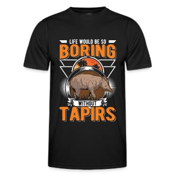 Life would be so boring without Tapirs - Men's Functional T-Shirt - black - Front - AI Model Male 178 dark (178cm)