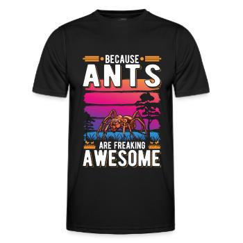 Ants Ant Farm Anthill Fire Ants - Men's Functional T-Shirt - black - Front - AI Model Male 178 dark (178cm)