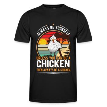 Chicken Gift Farmer Chicken Coop - Men's Functional T-Shirt - black - Front - AI Model Male 178 dark (178cm)