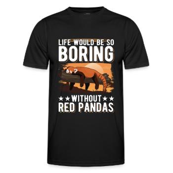 Panda Rouge Cadeau Panda Rouge - T-shirt sport Homme - noir - Devant - AI Model Male 178 dark (178cm)