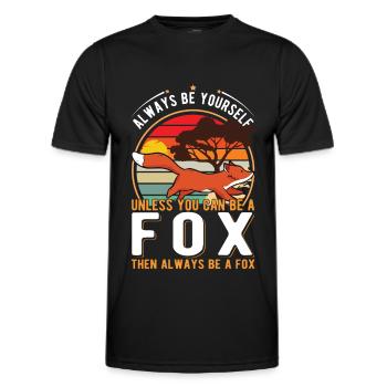 Soyez toujours vous-même À moins que vous ne puissiez être un Fox Fuchs - T-shirt sport Homme - noir - Devant - AI Model Male 178 dark (178cm)