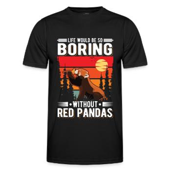Panda Rouge Cadeau Panda Rouge - T-shirt sport Homme - noir - Devant - AI Model Male 178 dark (178cm)