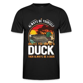 Canard Cadeau Éleveur de Canard - T-shirt sport Homme - noir - Devant - AI Model Male 178 dark (178cm)
