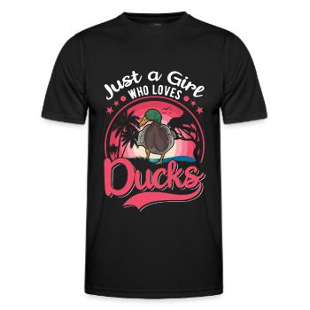 Duck Girl Duck Breeder Cadeau - T-shirt sport Homme - noir - Devant - AI Model Male 178 dark (178cm)