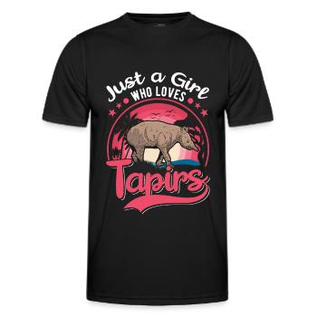Just a Girl Who loves Tapirs - Men's Functional T-Shirt - black - Front - AI Model Male 178 dark (178cm)