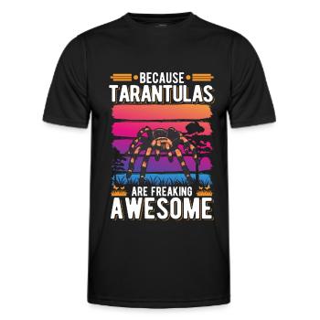 Because Tarantulas are freaking awesome Tarantel - Männer Funktions-T-Shirt - Schwarz - Vorne - AI Model Male 178 dark (178cm)