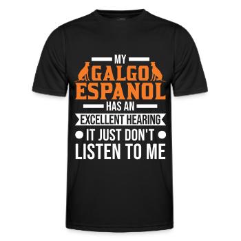 Galgo Espanol Cadeau Lévrier Espagnol - T-shirt sport Homme - noir - Devant - AI Model Male 178 dark (178cm)