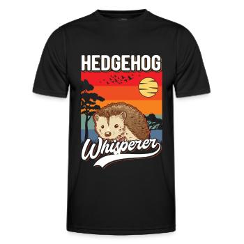 Igel Flüsterer Hérisson Chuchoteur - T-shirt sport Homme - noir - Devant - AI Model Male 178 dark (178cm)