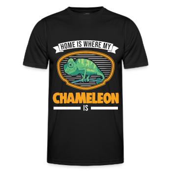 Chameleon Home Chameleon - Men's Functional T-Shirt - black - Front - AI Model Male 178 dark (178cm)