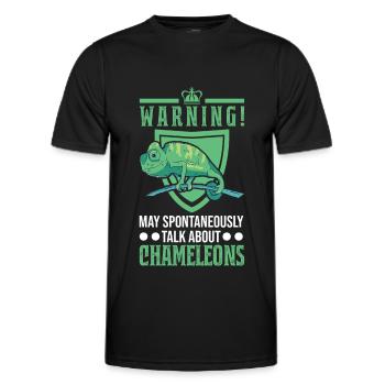 Idée cadeau Caméléon Caméléon - T-shirt sport Homme - noir - Devant - AI Model Male 178 dark (178cm)