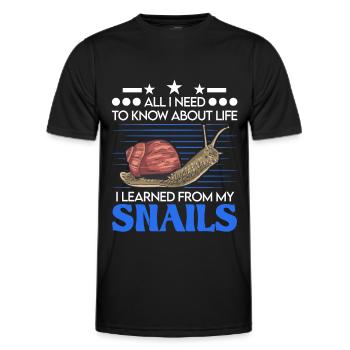 Cadeau d’escargot Vignoble Escargot - T-shirt sport Homme - noir - Devant - AI Model Male 178 dark (178cm)