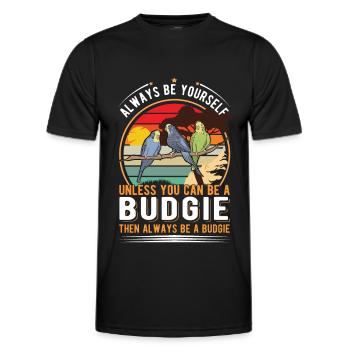Soyez toujours vous-même à moins que vous ne puissiez être une perruche - T-shirt sport Homme - noir - Devant - AI Model Male 178 dark (178cm)