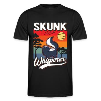 Stinktier Flüsterer Skunk Whisperer - T-shirt sport Homme - noir - Devant - AI Model Male 178 dark (178cm)