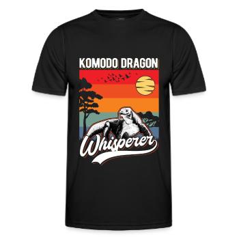 Komodowaran Flüsterer Komodo Dragon Whisperer - Männer Funktions-T-Shirt - Schwarz - Vorne - AI Model Male 178 dark (178cm)
