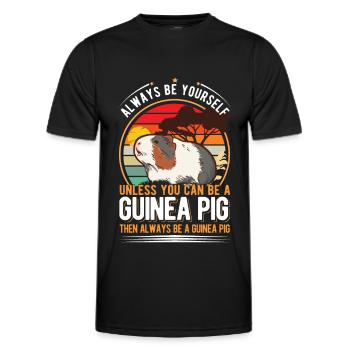 Meerschweinchen Geschenk Guinea Pig - Männer Funktions-T-Shirt - Schwarz - Vorne - AI Model Male 178 dark (178cm)
