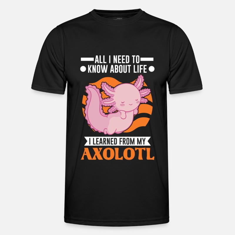 Axolotl Gift Tail Lurch - Men's Functional T-Shirt - black