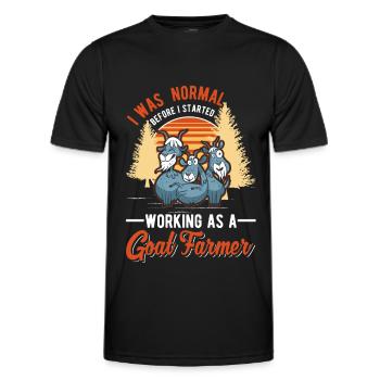 Chèvre Cadeau Chèvre Gardien Chèvre - T-shirt sport Homme - noir - Devant - AI Model Male 178 dark (178cm)
