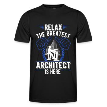 Relax The greatest Architect is here Architekt - Männer Funktions-T-Shirt - Schwarz - Vorne - AI Model Male 178 dark (178cm)