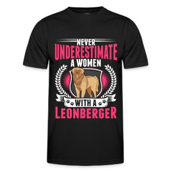 Leonberg Woman - Men's Functional T-Shirt - black - Front - AI Model Male 178 dark (178cm)