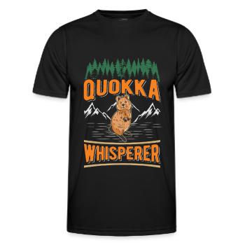 Quokka Whisperer Kangourou à queue courte - T-shirt sport Homme - noir - Devant - AI Model Male 178 dark (178cm)