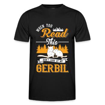 Gerbil Gift Racing Rat Germesau - Men's Functional T-Shirt - black - Front - AI Model Male 178 dark (178cm)