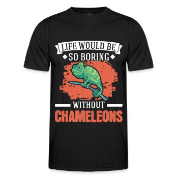 Chameleon Gift Chameleon - Men's Functional T-Shirt - black - Front - AI Model Male 178 dark (178cm)
