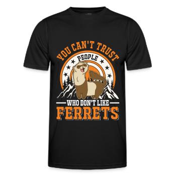 Ferret Lover Ferret Cadeau - T-shirt sport Homme - noir - Devant - AI Model Male 178 dark (178cm)