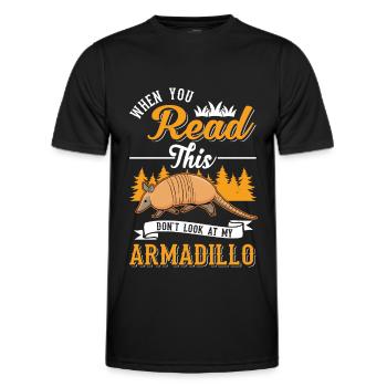 Armadillo Gift Armadillo - Men's Functional T-Shirt - black - Front - AI Model Male 178 dark (178cm)