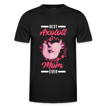 Best Axolotl Mom Ever Axolotl Mama - Männer Funktions-T-Shirt - Schwarz - Vorne - AI Model Male 178 dark (178cm)