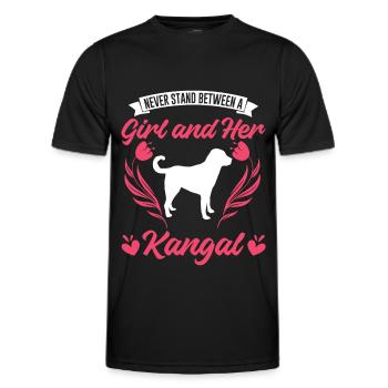 Kangal Girl Chien de berger anatolien - T-shirt sport Homme - noir - Devant - AI Model Male 178 dark (178cm)