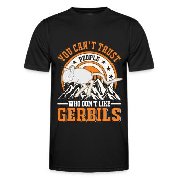 Gerbil Gift Racing Rat Germesau - Men's Functional T-Shirt - black - Front - AI Model Male 178 dark (178cm)
