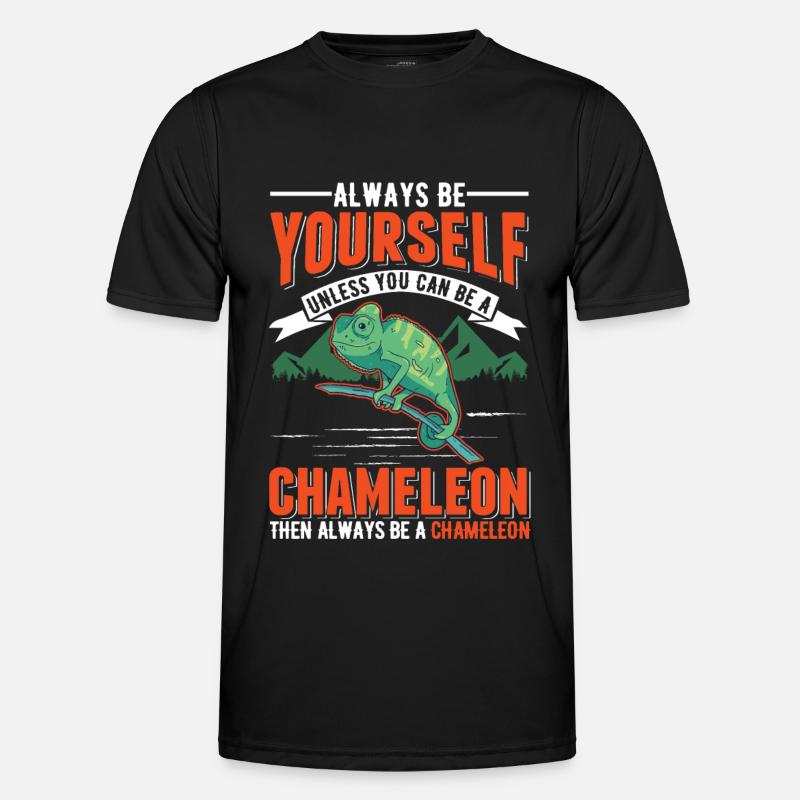 Chamäleon Geschenk Chameleon Männer Funktions-T-Shirt
