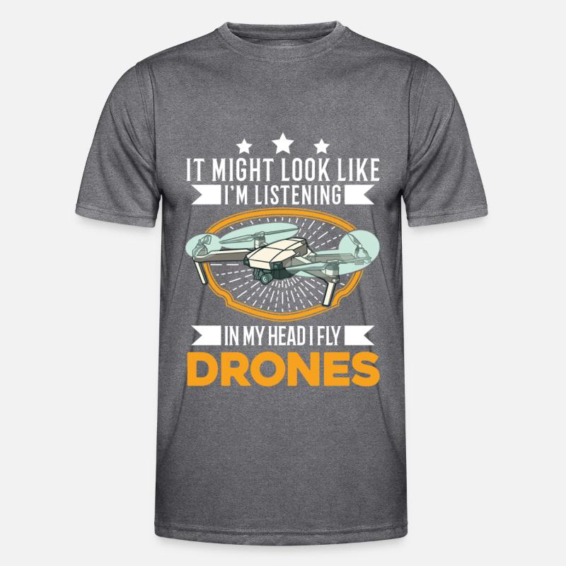 Drone Pilot Gift Drone Quadcopter Men's Functional T-Shirt