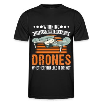 Drohne Geschenk Quadrocopter Drohnenpilot - Männer Funktions-T-Shirt - Schwarz - Vorne - AI Model Male 178 dark (178cm)