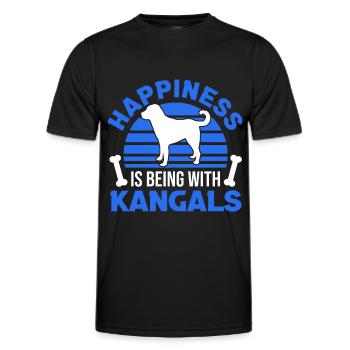 Kangal Glücklich Anatolischer Hirtenhund - Männer Funktions-T-Shirt - Schwarz - Vorne - AI Model Male 178 dark (178cm)