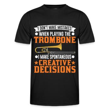 Trombone Creative Decisions Tromboniste - T-shirt sport Homme - noir - Devant - AI Model Male 178 dark (178cm)