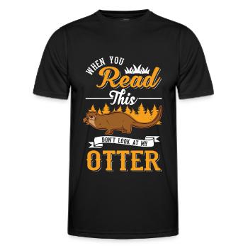 Otter Gift Otter Sea Otter - Men's Functional T-Shirt - black - Front - AI Model Male 178 dark (178cm)