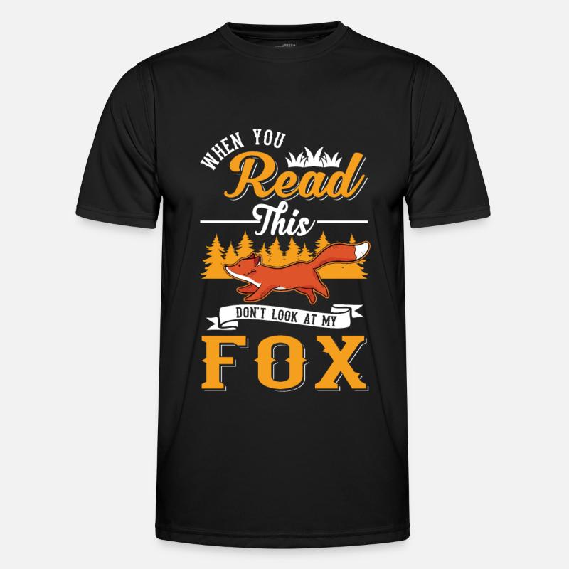 Fuchs Geschenk Rotfuchs - Männer Funktions-T-Shirt - Schwarz