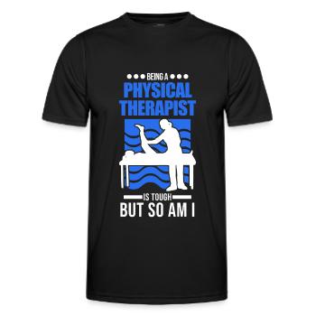 Physiotherapist Gift Physiotherapy Physio - Men's Functional T-Shirt - black - Front - AI Model Male 178 dark (178cm)